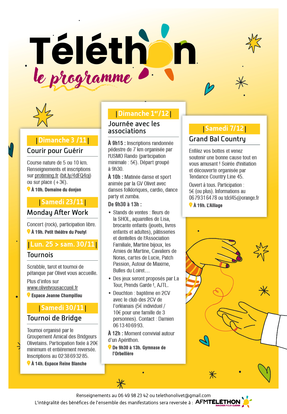 Programme 2024 téléthon Olivet